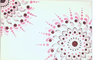 Mandala festmény - akril-vászon, 20 x  30 cm